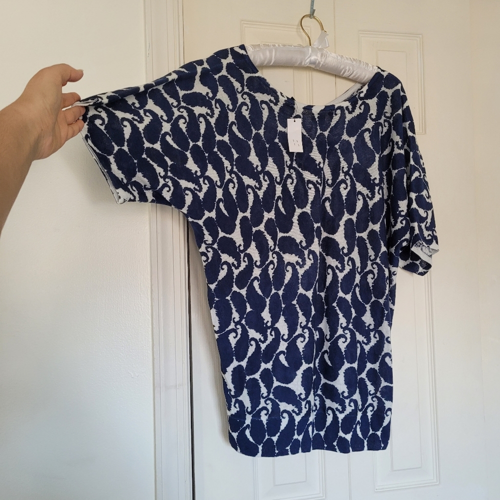 Talbots paisley top